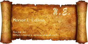 Monori Edina névjegykártya
